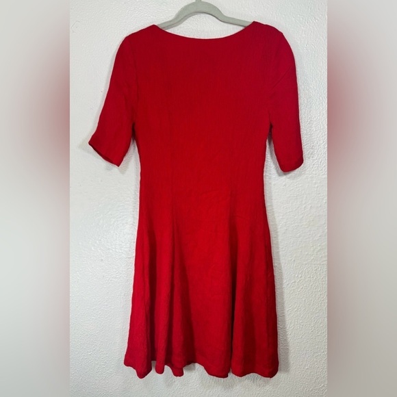 Anthropologie Maeve Juliet Corseted Textured Mini Dress in Red Women’s US Size 8 - Picture 12 of 16